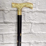 Victoria-aegse k&auml;epidemega must jalutuskepp Kokkupandav puidust messingist inkrusteeritud jalutuskepp.