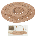 Les Tr&eacute;sors De Lily [R2492] &ndash; Ecru 'Boho' džuudist vaip (mandala) - 90 cm beež