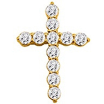 Altesse [R5711] - kullatud ripats  Purity Cross  valge kuld - 15x11 mm valge