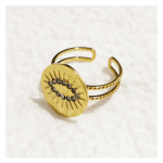 Les Tr&eacute;sors De Lily [R6354] &ndash; disainitud terass&otilde;rmus 'Cl&eacute;opatra' valgest kullast - 15x15 mm valge