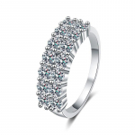 1,4 ct k&otilde;ik Moissanite'i s&otilde;rmused naistele s&auml;delev teemantpulmapael S925 h&otilde;bedane valge kaetud ehetega 10