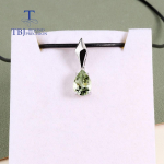 Lihtne disain h&otilde;bedast ripats kaelakee granaat, roheline amet&uuml;st, tsitriin, Brasiilia amet&uuml;st looduslik v&auml;&auml;riskivi peened ehted 925 sterling h&otilde;be L roheline