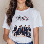 Stray Kids Harajuku Kpop vabaaja l&uuml;hikeste varrukatega T-s&auml;rk Naiste mood Ullzang Miroh T-s&auml;rk K Pop F&auml;nni T-s&auml;rk 90. ​​aastate Korea topid, naiste S