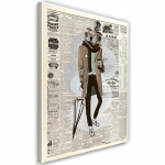 L&otilde;uenditr&uuml;kk Retro Newspaper Hipster Dog 40x60 hall v&auml;rv
