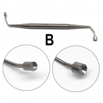 Hambakirurgilised implantaadi luukuretid pulbri lusikas siiriku k&uuml;hvel tihendus implantaat periosteal lift luu siirdamise pakkija 1 piece B