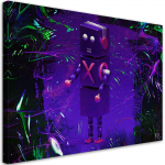 L&otilde;uendiprint Robot-m&auml;ngum&auml;ngija 60x40 lilla