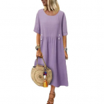 Naiste kleit, vabas vormis igap&auml;evane riietus, pleekimata klassikaline higi neelav naiste t&ouml;&ouml;r&otilde;ivad L