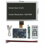 8-tolline 1024*600 LCD-ekraan Monitori draiveri juhtplaat U-ketas HDMI Raspberry Banana/Orange Pi miniarvuti arvuti jaoks