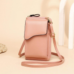 Naiste kott Creative Fashion &Uuml;he &otilde;lakott Crossbody kott Suure mahutavusega naiste pikk rahakott &uuml;hev&auml;rviline mobiiltelefoni kott One Size roosa