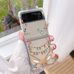 J&otilde;ulud uusaasta kingitused Elk Snow Luksuslik &uuml;mbris Samsung Galaxy Z Flip 3 4 5g Funda Z Flip3 Clear PC K&otilde;va seljaga telefon Coque Samsung Z Flip 3 5G