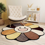 Lastetoa multifilmid voodivaibad libisemiskindlad suure alaga elutoa vaibad Lillekujulised &uuml;mmargused vaibad P&otilde;randamatid Diameter 120cm 2XL