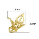 Vasest paberist kraana ripatsiga kaetud 14K kullast/h&otilde;bedast aksessuaarid ehete tegemiseks v&otilde;lu kaunistamiseks 1pcs kuld