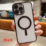 Luksuslik kattega l&auml;bipaistev magnetiline Magsafe'i juhtmevaba laadimis&uuml;mbris iPhone 11 13 12 14 Pro Max pehme silikoonkaane jaoks iPhone 14 Pro Max must