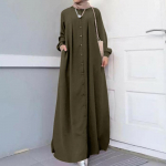 N&ouml;&ouml;p Ees Kaftan R&uuml;&uuml; Pikkade Varrukatega S&auml;rgi Tasku Naiste Maxi Kleit R&uuml;&uuml; L&auml;his-Ida mudelid Moslemi stiilis Tagasihoidlikud riided S&uuml;gis M