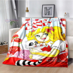 Candy Candy Anime isikup&auml;rastatud soe pl&uuml;&uuml;s hubane kodune tekk voodiks Mugav diivan kerge tekk 75x90cm