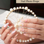 1X Manik&uuml;&uuml;ri Pearl Nail Art Dekoratsioonitahvel Fotorekvisiidid N&auml;idikualuse tarvikud onesize
