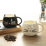 Tere 420ml Lovely Cat valge/must kohvipiim keraamiline kruus Couples Cup festivali kingitus TASUTA valge