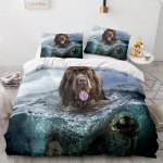 Allapanu Loomateemaline &uuml;heinimesevoodi kaheinimesevoodi t&auml;issuuruses lemmikloomakoera prindiga padjap&uuml;&uuml;r ja tekikate 2/3 komplekti t&auml;iskasvanute ja laste voodipesust UK Single 135x200cm