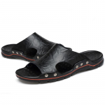 Suvised meeste nahast suured sussid 38-48 rannaspordisandaalid 38 must