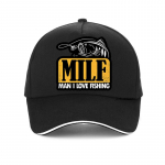 MILF Mees Ma armastan kalastada Naljakas Unisex pesapallim&uuml;ts Moodne mees Suvine kalap&uuml;&uuml;gim&uuml;ts reguleeritav &otilde;ues Snapback m&uuml;tsid luu Adjustable
