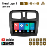 2 Din WiFi autoraadio Renault Logan 2 Sandero 2 2014-2019 Multimeedia Videopleier GPS Navigatsioon Stereo Carplay 2+32GB jaoks 1+16GB