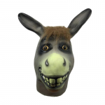 Naljakas eesli hobusepea loomamask Halloweeni Cosplay loomaaia rekvisiidid peofestivali kost&uuml;&uuml;m lateksmask aero