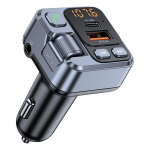 VAORLO autolaadija Bluetooth FM saatja PD 30W USB 2.4A kiirlaadimine koos AUX k&auml;ed-vabad k&otilde;ne Ture pingeekraaniga must