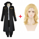 Anime Tokyo Revengers Manjiro Sano Cosplay kost&uuml;&uuml;m Tokyo Manji Gang president jakk Kazutora Hanemiya Ken Ryuguji Halloween L-(Suit+Wig)
