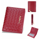 Baellerry Meeste Naiste Mood l&uuml;hikesed rahakotid Klassikalise disainiga Bifold rahakott Armas kaardihoidja rahakott 12*9.5*2cm punane