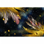 Luksuslik P&otilde;hjamaade kunst Sulg P&auml;rlil&otilde;uend Maalimine Seinakunsti plakatid Prindid Elutoa seinapildid Kodusein Cuadros Decor 20x30cm no frame ohutuse kollane v&auml;rv