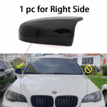 Carbon Fiber Pattern Black Side Mirror cover Caps Replacement Shell M style for BMW X5 E70 X6 E71 2008-2013 car 1pc Right Side Black
