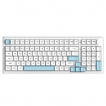 AJAZZ AK992 Trimode juhtmeta klaviatuur Mehaaniline klaviatuuriga m&auml;nguklaviatuur koos k&otilde;igi l&uuml;lititega blue switch sinine