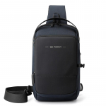 Meeste rinnakott v&auml;listingimustes kasutamiseks veekindel diagonaalne k&auml;sivarsikott USB-liidesega multifunktsionaalne &auml;riseljakott, suure mahutavusega vargusvastane tumesinine v&auml;rv