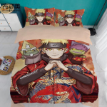 Multifilm Naruto Sasuke Kakashi anime &uuml;li&otilde;pilaste &uuml;hiselamu &uuml;he voodilina tekikate kolmeosaline komplekt kaheinimese voodipesu neljaosaline komplekt 150x200cm 3pcs