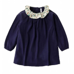 Kevad-s&uuml;gis Lasteriided T&uuml;drukute Lillekrae Printsesskleit Moodne ballipidu Lastele Puuvillased kleidid T&uuml;drukutele Vabaajakleit 2T tumesinine v&auml;rv