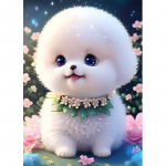 P36# Cartoon Cartoon Kanna roosa vanikuga Pommeri lemmikloomakoera kleebist auto vin&uuml;&uuml;lkleebise peal veekindlad kaunistused loomad autokleebised A-17cm-Longest Side