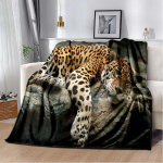 3d Tier Gepard Leopard Multifilmi tekk voodile Piknikutekk Diivan &otilde;huke tekk Kliimaseadmete tekk Kohandatud tekid 75x100cm 30x40inch