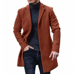 Mood Uus toode Villane mantel Meeste keskmise pikkusega tuulejope M pruun