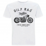 Oily Rag Clothing Bobber Works Mootorratta Biker Valged Unisex T-s&auml;rgid XL