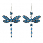 1 Paar Dragonfly Hook K&otilde;rvar&otilde;ngad V&auml;rv Rhinestone Tutt Etniline Stiil Vintage Elegantne H&uuml;poallergeenne Naised T&uuml;drukud Rippuvad K&otilde;rvar&otilde;ngad Moeehted roheline