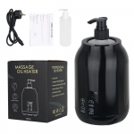Massaaži&otilde;li soojendaja kahe pudeli dosaatoriga Smart Touch Key elektriline sooja losjooni dosaator, m&auml;&auml;rdegeeli kreemisoojendaja koduse salongi spaamassaaži jaoks Black With Box