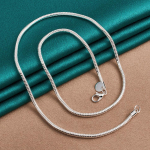 URMYLADY S925 h&otilde;bedane 3 mm ussikett 16/18/20/22/24/26/28/30 tolline kaelakee meestele, naistele, pulmade moeehted 40cm