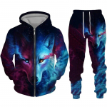 V&auml;rviline Wolf 3D Prinditud Spordidress Hip Hop T&auml;navar&otilde;ivad T&otilde;mblukuga kapuutsid, &Uuml;likond, Mehed, Naised, Laps, vabaaja kapuutsiga dressipluus, s&ouml;rkimiskomplekt M