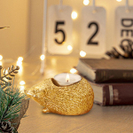 K&uuml;&uuml;nlahoidja Hedgehog k&uuml;&uuml;nlajalg Ornament Loomingulised lauak&uuml;&uuml;nlad pulmapeoks kuld