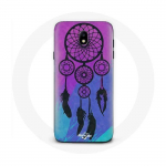 &Uuml;mbris Samsung Galaxy J7 2017 Dream Catcheri must sinise ja lilla taustaga