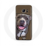 &Uuml;mbris Samsung Galaxy S6 Pitbull Dog jaoks valge hall
