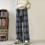 Naiste meeste y2k vabaaja ruudulised p&uuml;ksid dressip&uuml;ksid laia s&auml;&auml;rega kottis spordip&uuml;ksid vintage Korea stiilis riided p&uuml;ksid t&auml;navariided mehed 4XL