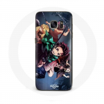 &Uuml;mbris Samsung Galaxy S6 Tanjiro Nezuko ja Inosuke Slayer Kimetsu no Yaiba Manga jaoks