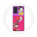 Coque pour Samsung Galaxy A13 5G BTS BT21 Cooky Et Tata Bangtan V Et Jungkook Fanart