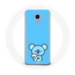 &Uuml;mbris Samsung Galaxy J6 2018 Bangtan BTS BT21 Koya RM sinise taustaga